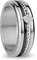BERING Austauschbar Ringkombination für Damen in Silber & Schwarz mit einzigartigem Twist- & Change System, Rhine