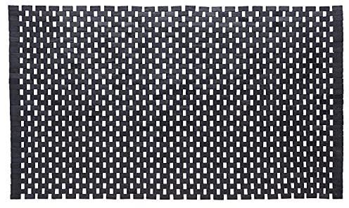 Sealskin Woodblock Badteppich 52x90 cm Teak Schwarz