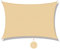 SUNNY GUARD Toldo Vela de Sombra Impermeable 3x5m Rectangular a Prueba de Viento protección UV para Patio,Jardín, Exteriores, Terraza, Color Arena