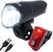 bemiX Fahrradlicht Set USB Akku Betrieb LED Fahrradleuchtenset StVZO zugelassen 60 LUX mit Schnellbefestigung Fahrradlicht wiederaufladbar regenfest LED Klemmlicht Fahrrad