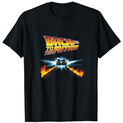 Back to the Future Delorean und Logo T-Shirt
