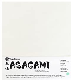 Yasutomo Asagami Paper, 20 Sheets, 10.75-Inch Height