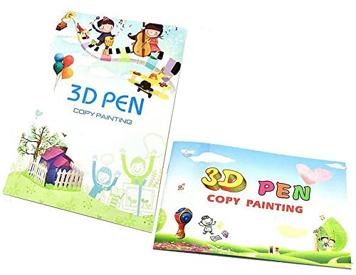 2 x 3D-Druck-Zeichenbuch, Album, Papier, Buchzubehör, wiederverwendbar, bunt, DIY, 3D-Druck, Stift, Zeichenbuch für Kinder, Zeichenschablonen, 13/40 Muster