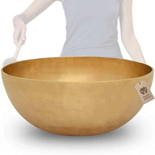 XXL Große Tibetische Klangschale [Ø 70 cm, 24.000 Gramm], Tiefer Lang Anhaltender Ton für Klangbad, Yoga, Meditation & Klangmassage, Traditionelle Handarbeit aus Indien
