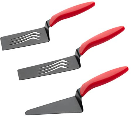 Cabilock 3 STK Kochspatel Kuchen Backspachtel Fischspatelwender Käseschaufel Keksspatel Dessertschneider Brot Backschaufel Pizzaschaufel Paddel Mini Rostfreier Stahl Rechteck Kuchenblech