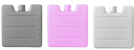 Slim Ice Blocks, Quick Freeze, Long Lasting - Freezer Cold Packs for Cooler Bags, Lunch Boxes, Picnics, Camping and Beach Trips, Keeps Food, Drinks and Shopping Cool (Small 3 Pack) Multi Coloured