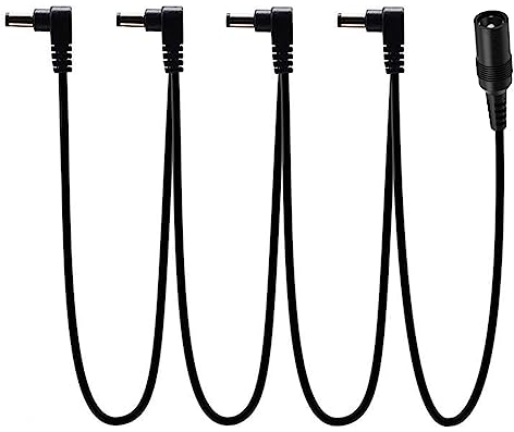 Cable divisor de alimentación de 9 V, cable de cadena de 4 vías, para efectos de guitarra