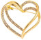 CCAIPU Broches pour Femmes, Broches Phoenix en Strass, Broches pour Vêtements et Accessoires, cadeaux d'amitié pour Femmes et Filles (Cœur-Or)