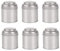 NISHZHU 6 Kleine Teedosen mit Luftdichten Doppeldeckeln, Mini-Blechdosen und Kleine Runde Küchendosen für Tee (Silber)