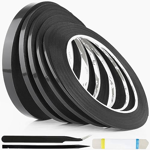 ZHUROUPU 1/2/3/5/10Mm * 50M LED Touch Screen Adhesive Tape iPad Touch Screen Repair Tape Double-Sided Adhesive Sticker Tape-Includes Tweezers/Thin Pry Blade/Plastic Spudger (8 Pieces)