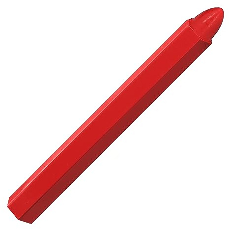Rotes Markierwachs (Box mit 12 Stück) Markierungswachs, Industrie-Marker, Metallmarker, Steinmarker
