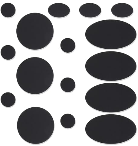 Skystuff 48 Pieces Down Jacket Patches Nylon Repair Tape, Tent Repair Kit, Self-Adhesive Patch for Jackets, Tents, Outerwear, Fix Holes in Clothing, Sleeping Bags, Black
