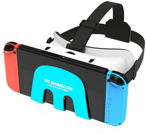 RREAKA Switch VR Headset designed for Nintendo Switch VR Headset & Switch oled console with adjustable Lens for a virtual reality gaming experience and for Labo VR 3D Goggles Head Strap