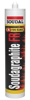 Soudagraphite FR - Mastic acrylique coupe-feu - Soudal - Cartouche de 310 ml
