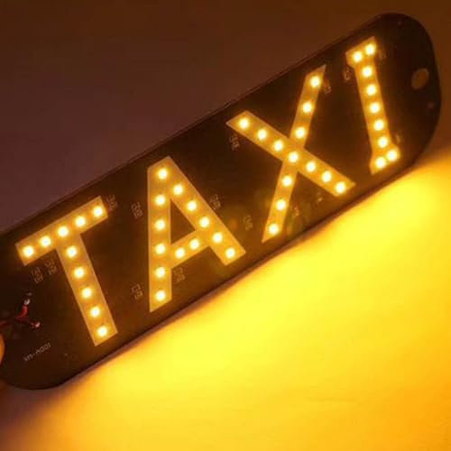 MaNMaNing Beleuchtetes LED-Schild für USB-Stecker, LED-Lichtschild für Auto, Windschutzscheibe, Taxi-Schild, Licht, Windschutzscheibenaufkleber, Kabinenkontrollleuchte, Taxi (E, One Size)