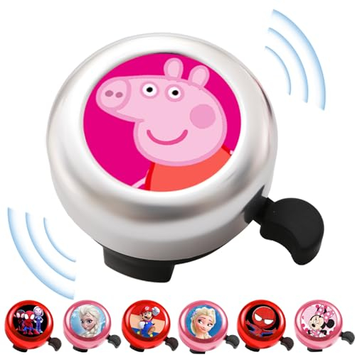 Fahrradklingel Kinder, Klingel Fahrrad Kinder, Fahrradklingel Laut Lustig, Pig Fahrrad Zubehör Kinder Jungen Mädchen, Cartoon Fahrradhupe Fahrradglocke Puky Klingel Laufrad Zubehör, Viele Farben