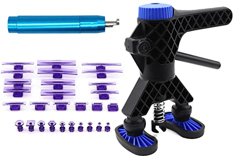 Glanhbnol Reparaturwerkzeug für Karosserieschäden, Reparaturwerkzeug, Brückenabzieher, komplette Handreparaturwerkzeuge, Dellenreparatur-Abzieher-Set, lackfreie Klebe-Sticks, strapazierfähig,