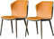 IBOWZ Esszimmerstühle Küche Esszimmermöbel Stühle Esszimmerstühle Set mit 2 modernen Mikrofaser-Leder-Wohnzimmerstühlen Beistellstuhl mit Faux Antik-Kupfer-Füßen Wasserdichter Leder-Büro-Lounge-Stuhl