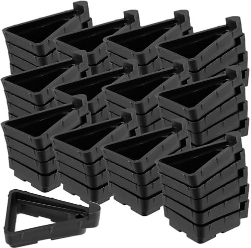 SINJEUN 50 PCS Black Triangle Plant Pot Feet, Plastic Garden Pot Stands, Stable Flower Pot Feet for Indoor and Outdoor Plant Pots