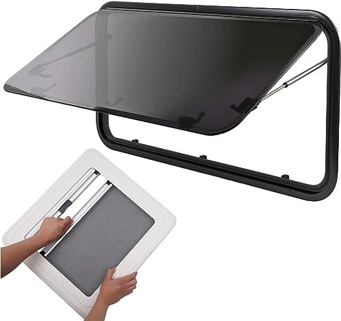 Finestra Finestra per camper Finestra di ricambio per roulotte con oscurante e schermo di ricambio, Finestra per furgone Camper Finestra a battente per cavalli