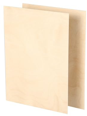 4 Pezzi A4 3mm Spessore Compensato Bianco, Incisione Laser Cnc Taglio 3 Strati Fogli di Legno Non Finiti 297X215 mm (A4), per Artigianato, Modelli Fai-Da-Te (#13 Betulla selezionata)