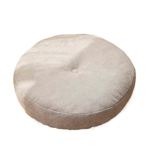 Auflagen für gartenmöbel Bodensitzkissen, einfarbig, geeignet for Meditation, Yoga, runde Sitzpolster, Matte, Sofa, Stuhl, Bett, Autositzkissen(Grey,Round 55cm)
