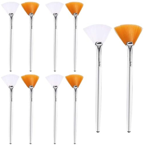 8 Piezas Cepillo de Maquillaje de Abanico Brocha para Mascarilla Facial Cepillos Aplicadores Facialesl Herramientas de Maquillaje Pinceles para Peeling Facial Crema de Barro (8 Piezas)