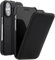 STILGUT UltraSlim passend für iPhone 16 Hülle - iPhone 16 Flip Case kompatibel mit MagSafe aus Leder, Klapphülle, Handyhülle, Lederhülle - Schwarz Nappa