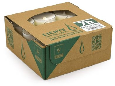 Wenzel Teelichte, Nature Lights, 7Std Brenndauer, 18 Stück