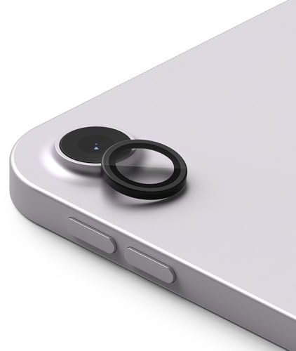 Ringke Camera Lens Frame Glass Compatible con Protector Camara iPad Air 13 y 11 Pulgadas (2025 M3, 2024 M2) Protector Lente Cámara Vidrio Templado Fácil de Instalar - Black (2 Pack)