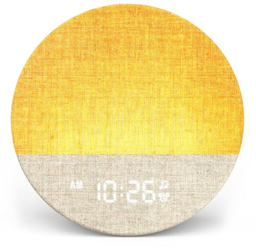Dreamegg Sunrise 1 Tageslichtwecker Sonnenaufgang White Noise Machine 29 Beruhigende Klänge, Sunrise Alarm Clock Anpassbare Schlafroutinen Wake Up Light, Weißes Rauschen Gerät Dimmbares Nachtlicht