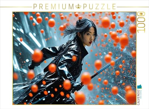 CALVENDO Puzzle Kämpferin im Bann der Cyberwelt | 1000 Teile Lege-Größe 64 x 48 cm Foto-Puzzle für glückliche Stunden