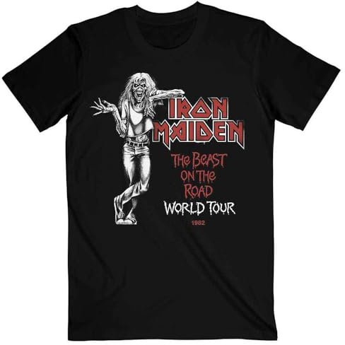 Rock Off officially licensed products Iron Maiden Beast Over Hammersmith World Tour 82 T Shirt XXL Black