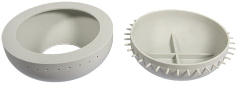 Rayher Silikon Gießform Schale mit Lochrand, 18 cm ø, Höhe 6 cm, zum Ausgießen mit Kreativ Beton, Art Resin Gießharz, Raysin-Gießpulver, Gießform Untersetzer, 36197000, Grau