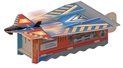 EXPLORA - Lanceur d'avion - 21 pièces - Maquette 3D Steam - 540075 - Science des Objets - DIY - sans Colle Ni Ciseaux - Jeu de Construction - Cadeau - Licence National Géographic - À Partir de 5 Ans