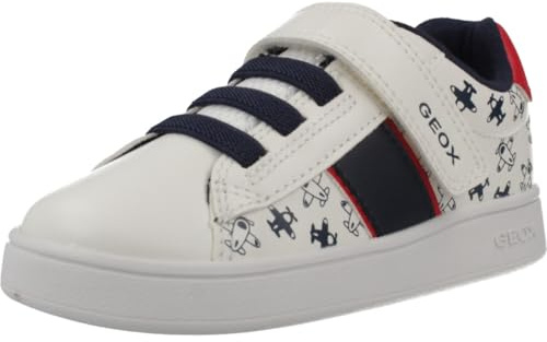 Geox Baby-Jungen B ECLYPER Boy A Sneaker, White/RED, 22 EU