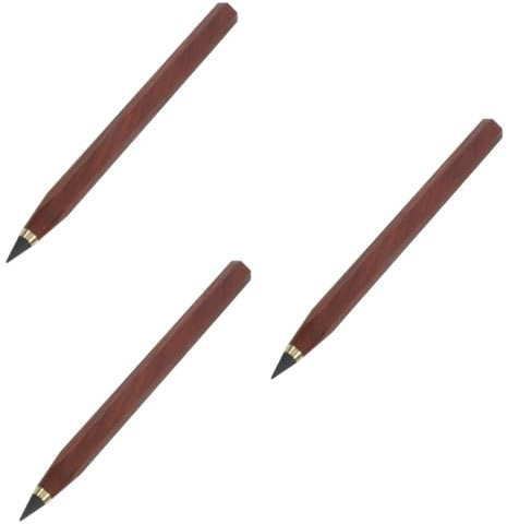 Angoily 3 Stück Inkless Bleistift aus Holz Ergonomisch Praktischer Nachhaltiger Schreibstift für Langlebig Schmierfrei zum Zeichnen Skizzieren und Schreiben kein Anspitzen Erforderlich