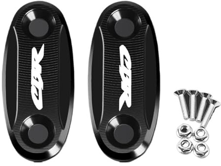 HUISI Motorrad CNC Windschutzscheibe Angetrieben Spiegel Loch Abdeckung Rückspiegel Block Fit for CBR600 RR Cbr600rr 2004-2016(CBR Black)