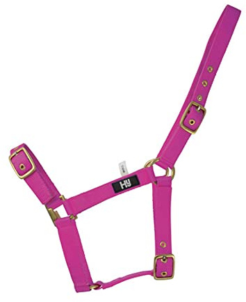 Hy Holly Fully Adjustable Headcollar(Fuchsia, Full)