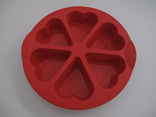 TUPPERWARE Moule à 6 mini cake forme de coeur rouge