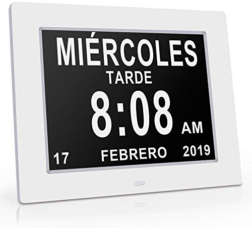 Reloj Calendario con Fecha, día y Hora | Reloj Alzheimer | Reloj Tercera Edad