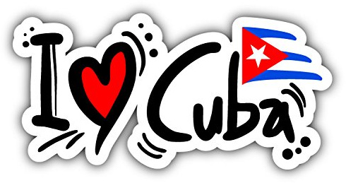 I Love Cuba Travel Hochwertigen Auto-Autoaufkleber 15 x 8 cm
