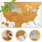 Maps International Scratch Off Karte der USA - USA Wandkarte - Rubbeln - Detaillierte Kartographie - US-Staaten - Nationalparks - 24x36