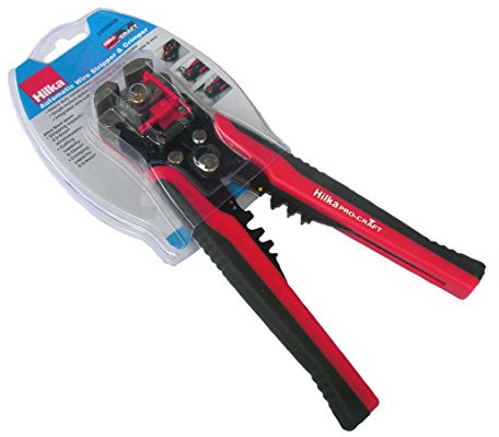 Automatic Wire Stripper & Crimper, Red & Black