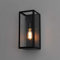 KosiLight - Industrie Wandleuchte mit Vitrine - Trafalgar - Schwarz - - Metall und Glas - IP20 - Kompatibel mit A