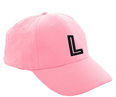 Morefaz Unisex Jungen Mädchen Mütze Baseball Cap Rosa Marineblau Hut Kinder Kappe Alphabet A-Z TM (L)