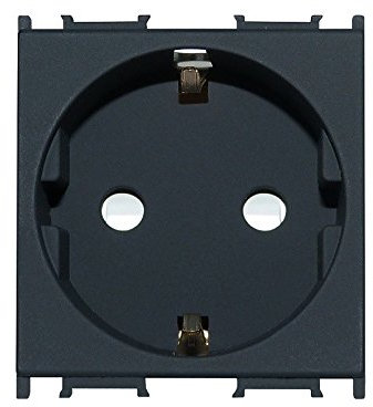 Steckdose Schuko KS 16A 250V 2M VM10SB-U 2P+E Schwarz-Matt PD12 Einsatz 9456/9267