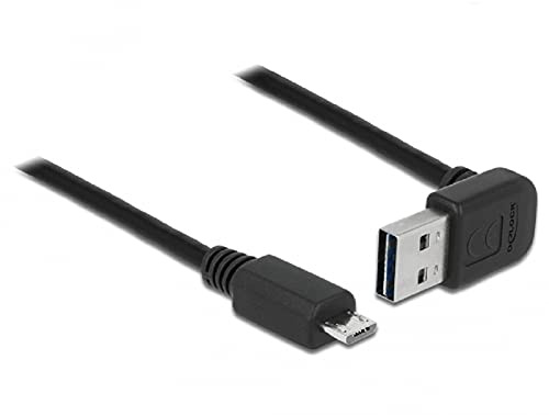 DeLOCK 83538 5 m USB A Micro B Männlich Männlich Schwarz Kabel USB – Kabel USB (5 m, USB A, Micro B, 2.0, männlich/männlich, schwarz)