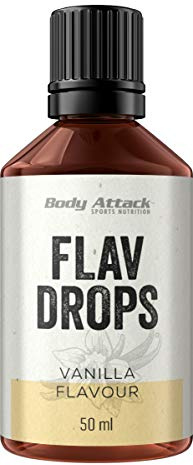 Body Attack Flavdrops zuckerfreie Aromatropfen Vegan ohne Aspartam Vanille 3er Pack 3x 50 ml