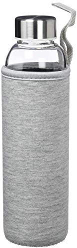 ORYX Botella Agua Cristal 550 ml. Funda Neopreno con Asa. Sin BPA